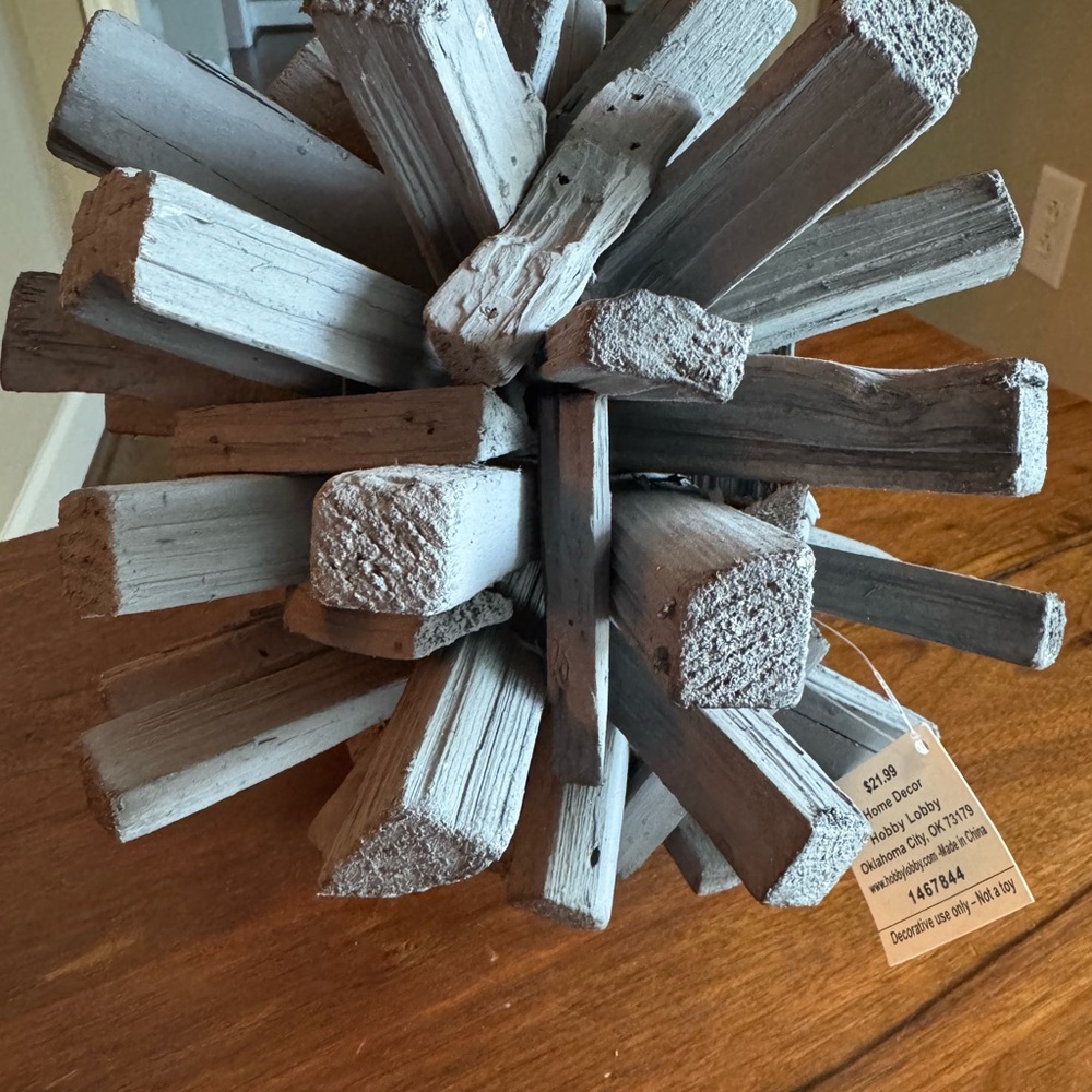 Rustic Wooden Decorative Sphere